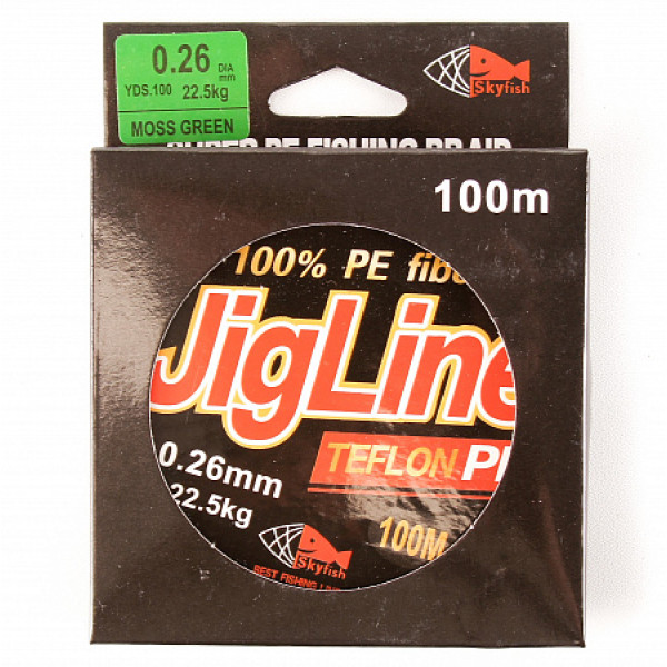 Шнур плетеный JigLine Teflon PE 100 метров в 