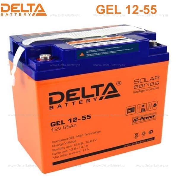 Аккумуляторная батарея Delta GEL 12-55 в 