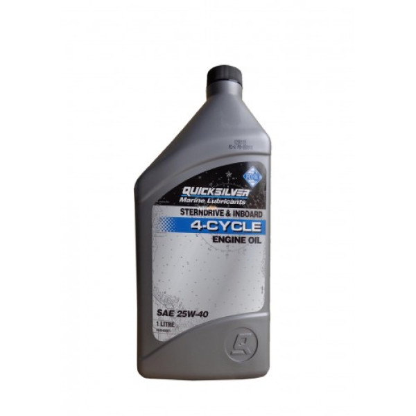 Масло Quicksilver Sterndrive & Inboard 4-stroke 25W-40 synthetic blend 1л 92-8M0086226 в 