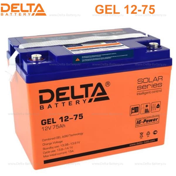 Аккумуляторная батарея Delta GEL 12-75 в 