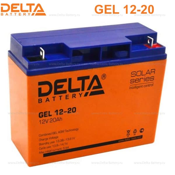 Аккумуляторная батарея Delta GEL 12-20 (12V / 20Ah) в 